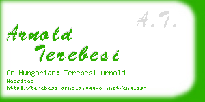 arnold terebesi business card